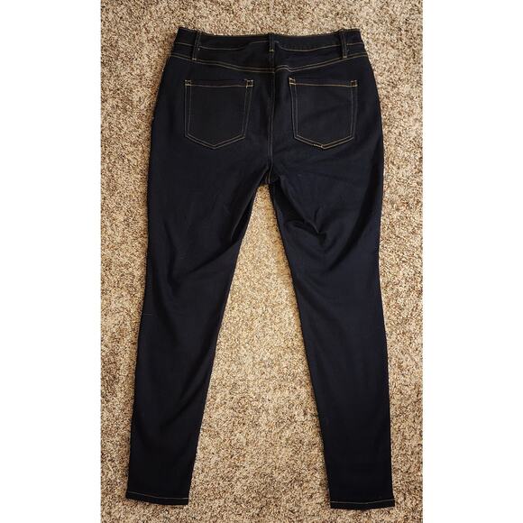 INC Intl Concepts Skinny Jeans 12/31 Dark Indigo Boot-Ready Edgy EUC - Picture 2 of 7